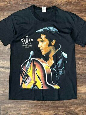 ELVIS PRESLEY BLACK VINTAGE 1994 PROMO TEE SIZE L